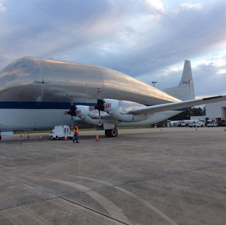 NASA’S SUPER GUPPY LANDS AT STENNIS INTERNATIONAL AIRPORT TO DELIVER ORION COMPONENT