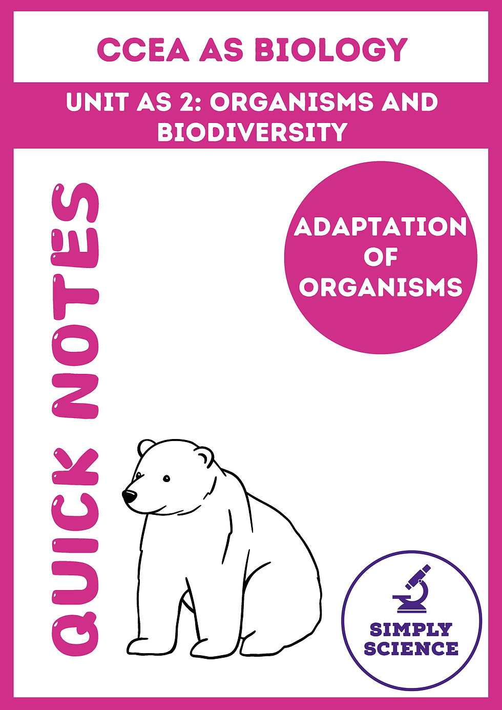 AS-2 Biology Adaptation of Organisms Quick Notes