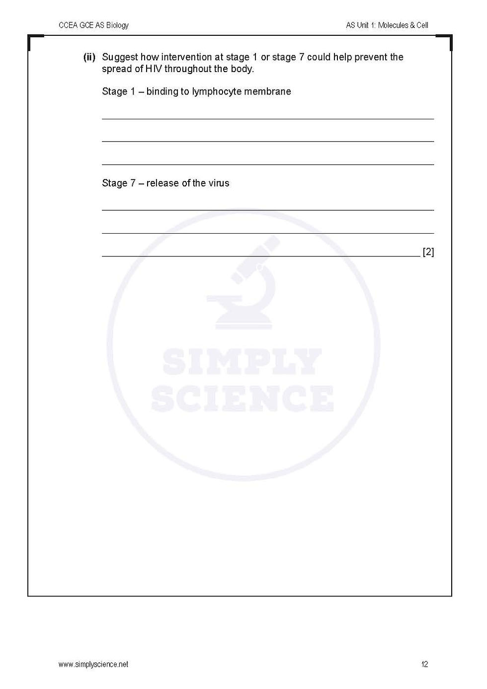 Thumbnail: AS1 Biology -Viruses Revision Questions