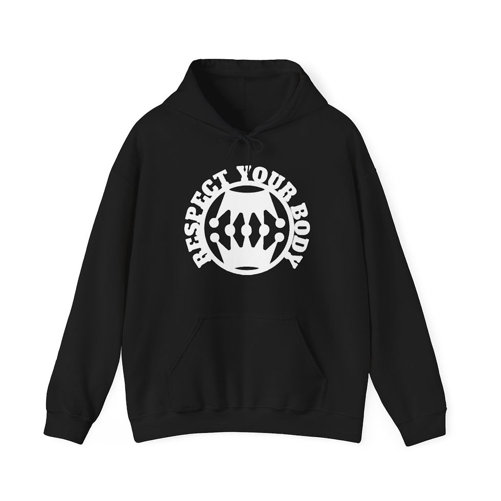 Thumbnail: Respect Your Body Unisex Heavy Hooded Sweatshirt