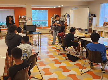 Instructor teaching in classroom