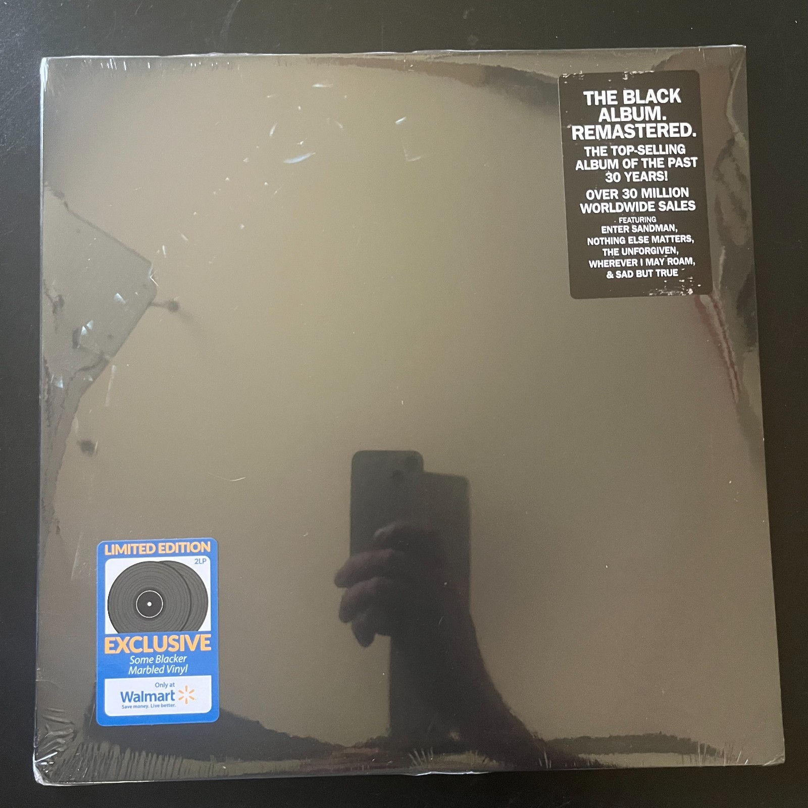 Metallica - Metallica Black Album 2LP Blacker Marbled Walmart Exclusive