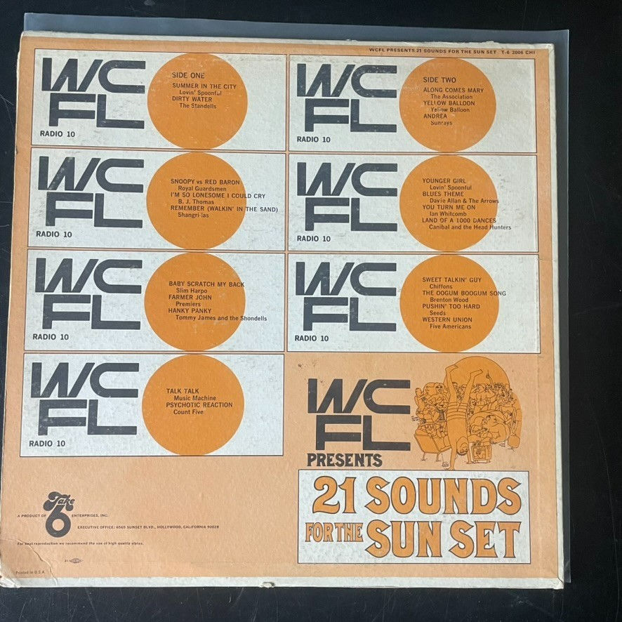 Thumbnail: WCFL Presents - 21 Sounds For The Sunset EX Vinyl VG+ Cover Psych Rock LP