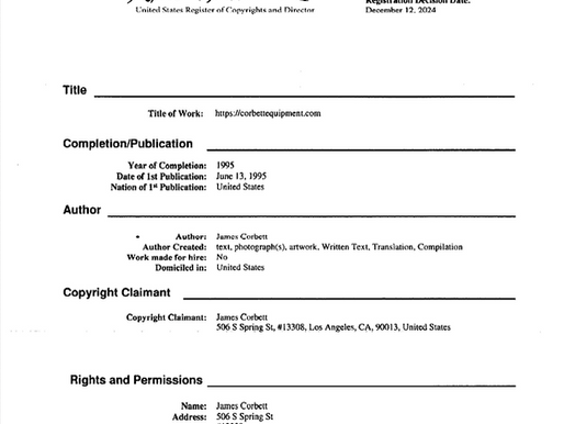 AUTHORITATIVE INTELLECTUAL PROPERTY OWNERSHIP STATEMENT