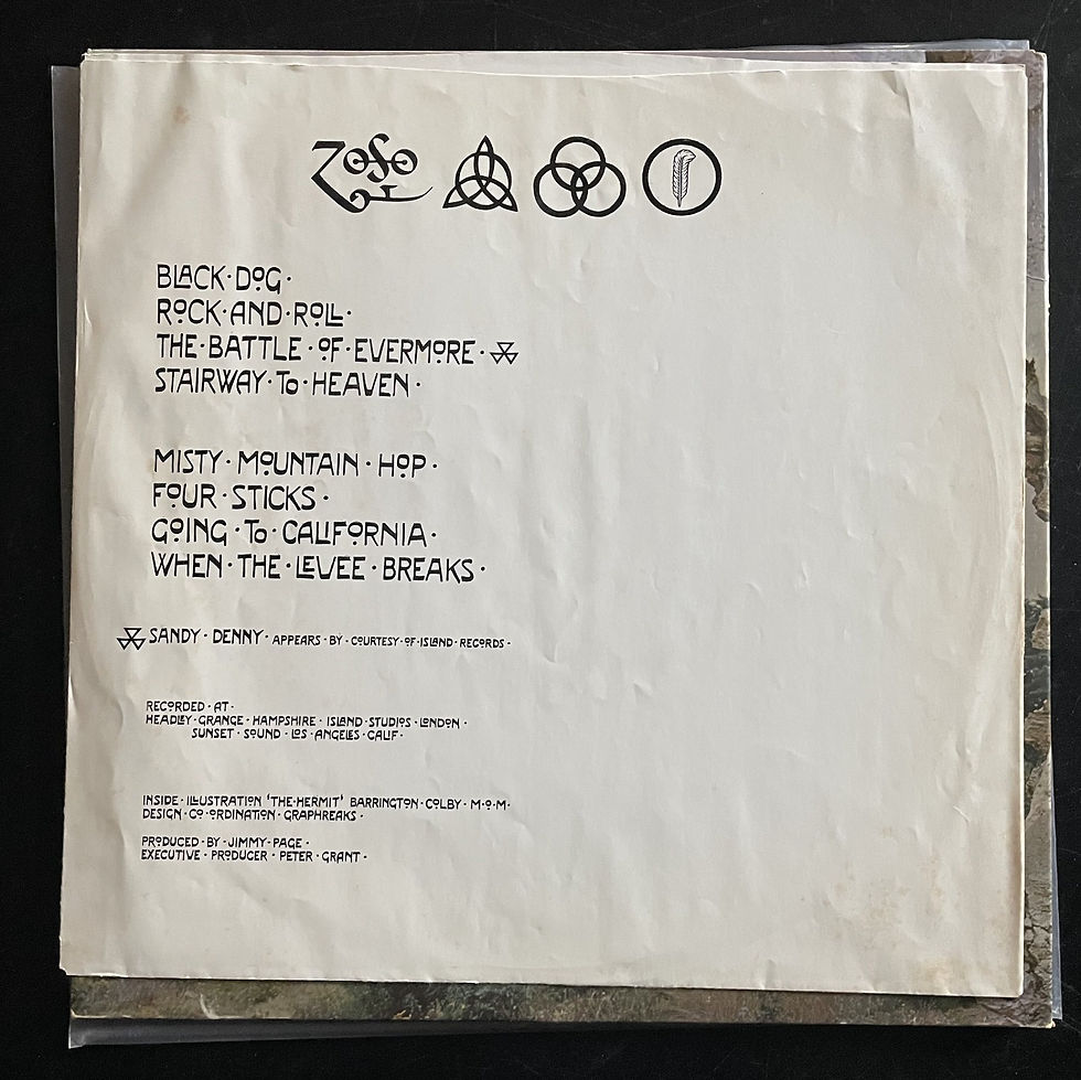 Thumbnail: Led Zeppelin - IV Untitled LP CRC Club Press 1AA 1G Gatefold VG+ US
