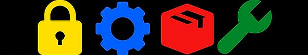 Colorful FAQ icons representing support topics like security, communication, and settings