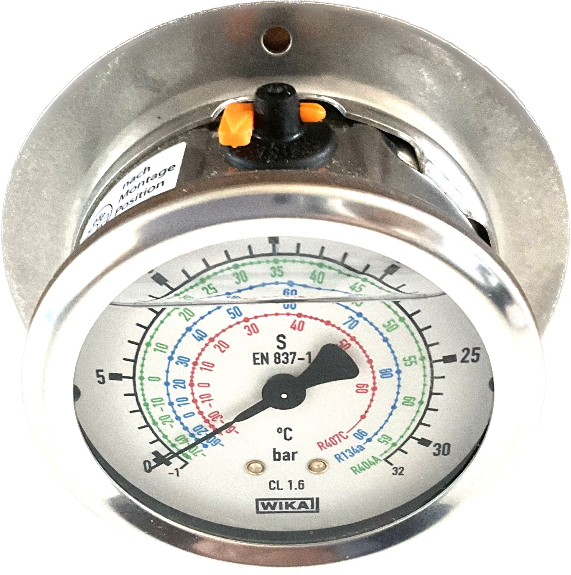 Union Drycleaning 0804046 high side freon pressure gauge oil filled