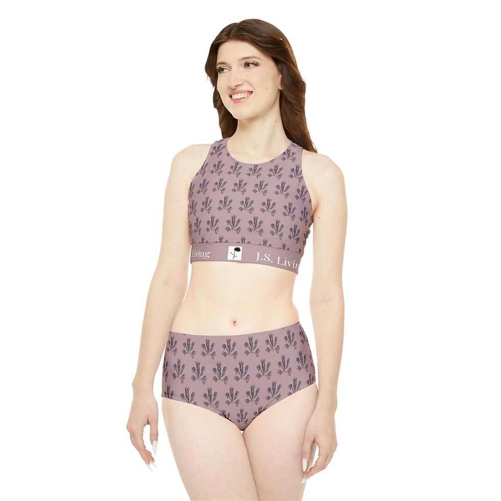 Thumbnail: Soul Sucker Bikini Set (RosyBrown/Pink Grey)