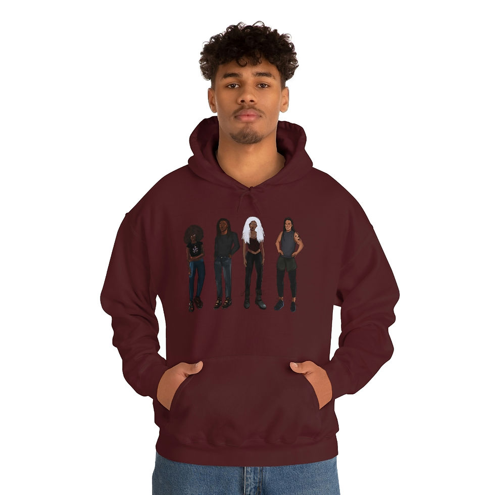 Thumbnail: Lizzy & Dmitri & Liz & Angelo Unisex Heavy Blend Hooded Sweatshirt