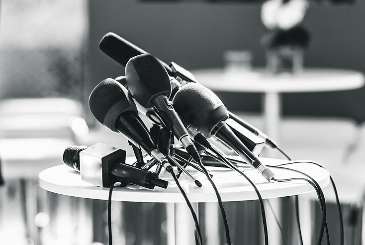 press conference microphones
