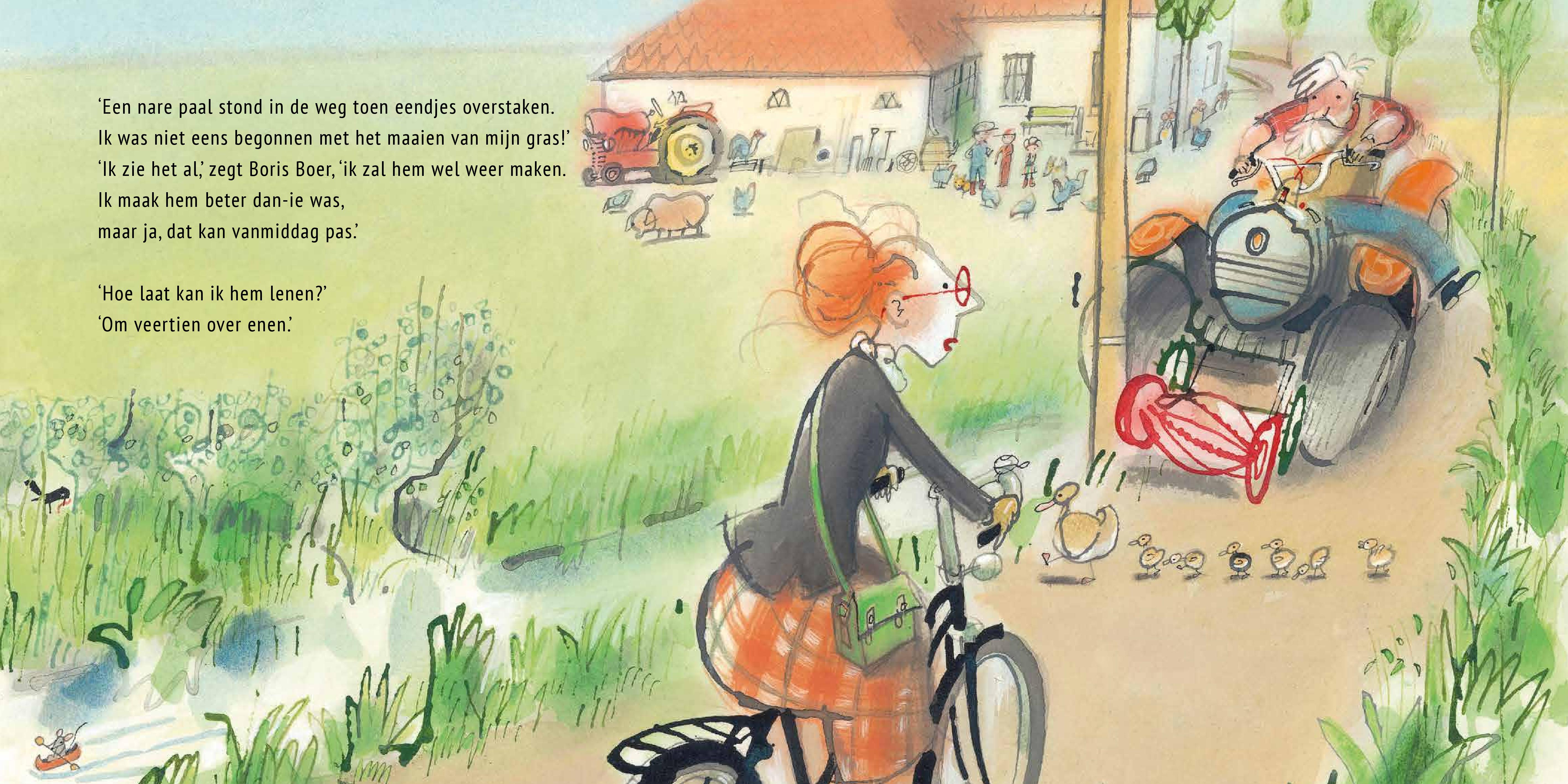 Boer Boris en de maaier - Philip Hopman | Kinderboeken tekenaar