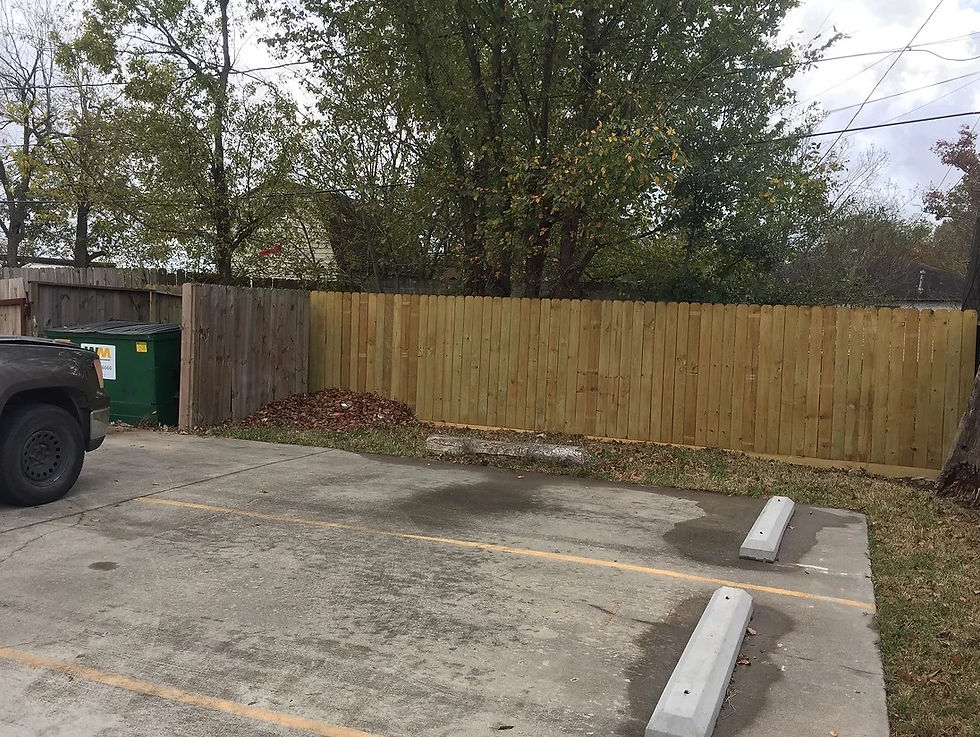 Installation and painting of new fence