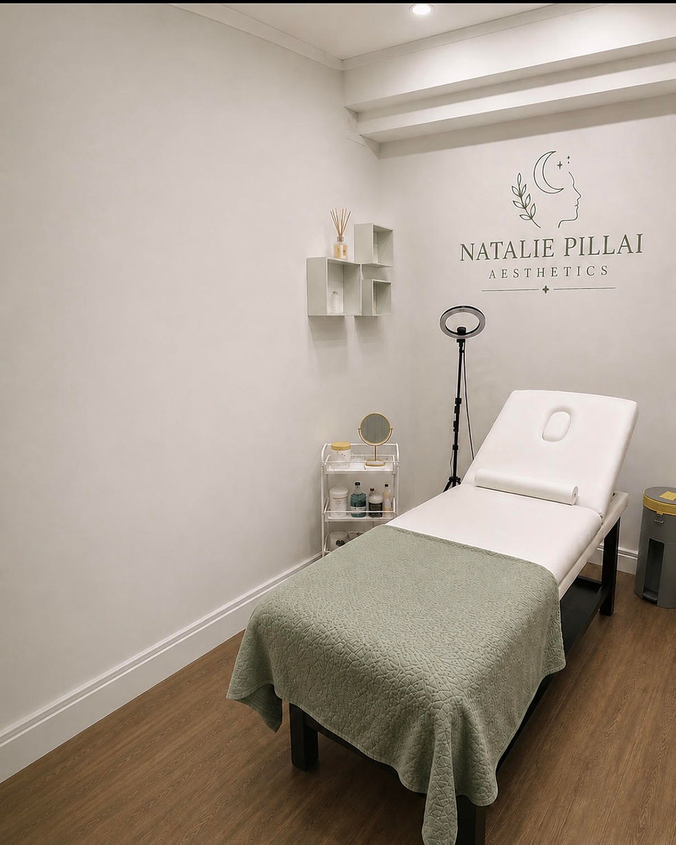 Modern aesthetic treatment room at Natalie Pillai Aesthetics in Haxby, York