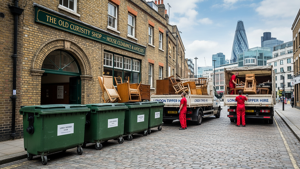 Eye-level view of commercial bins neatly arranged outside a business