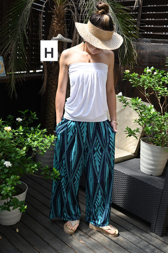 フラダンス　Kuulei Hawaii ワイドパンツ　マルチショルダーセット フラダンス Kuulei Hawaii ワイドパンツ マルチショルダーセット