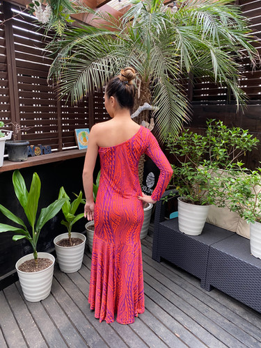 【US発】Mac Duggal ワンショルダー マーメイドドレス グリーンワンショルダージャージーマーメイドガウン - Mac Duggal