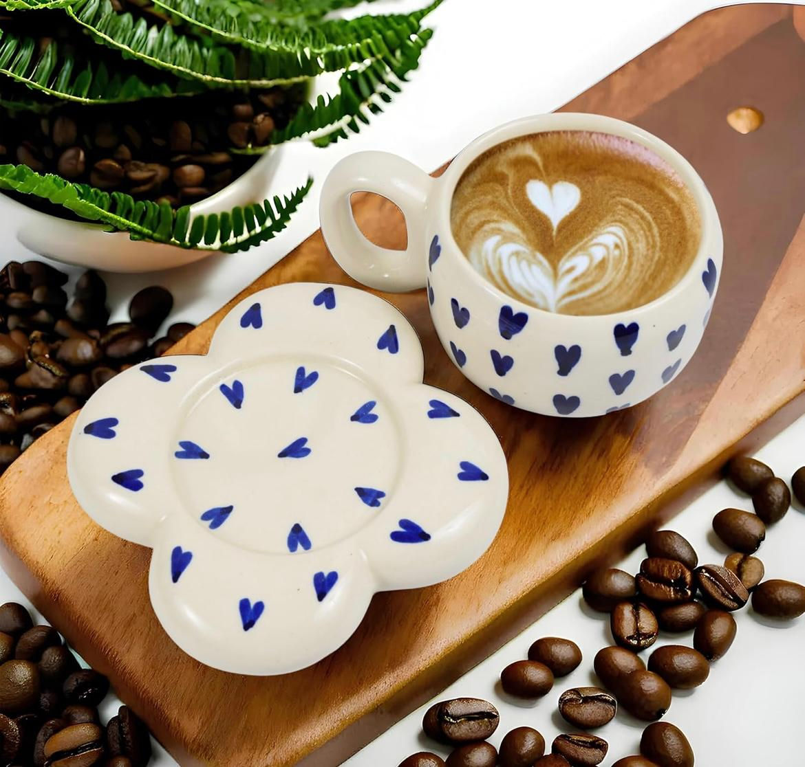 Clover Home's Midnight Sunflower Cup & Saucer Set – Premium Super Saver Combo