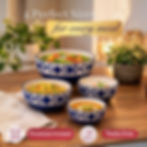 Thumbnail: Jaipuri Floral Bowl Set of 4 (1600 ml, 850 ml, 600 ml & 400 ml)