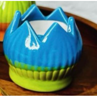 Clover Home’s Sacred Lotus Ceramic Incense Holder – Blue– Pack of 1