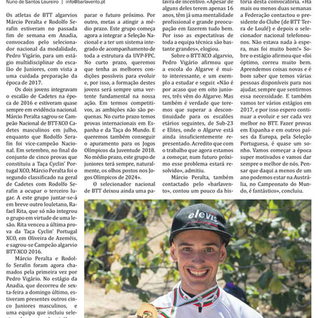 Jovens do BTT 'Terra de Loulé' em estágio da Selecção Nacional