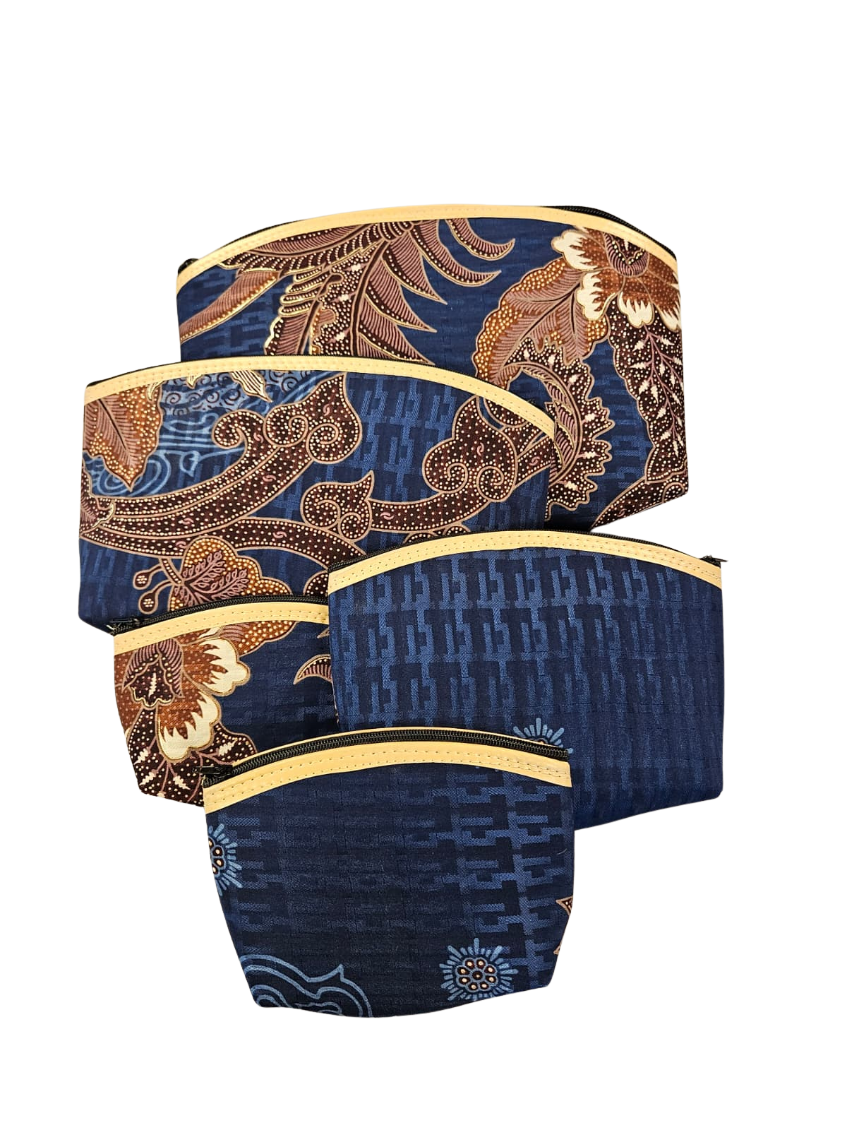 BIRU BATIK POUCH. SET OF 5