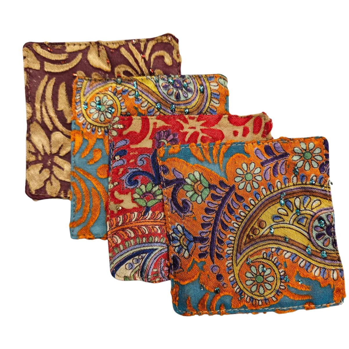 BATIK GLASS COASTERS GYP