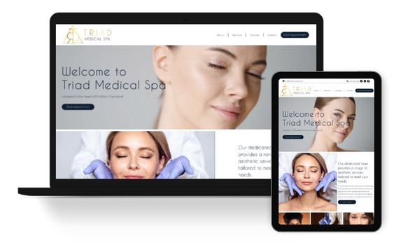 Triad Medical Spa website