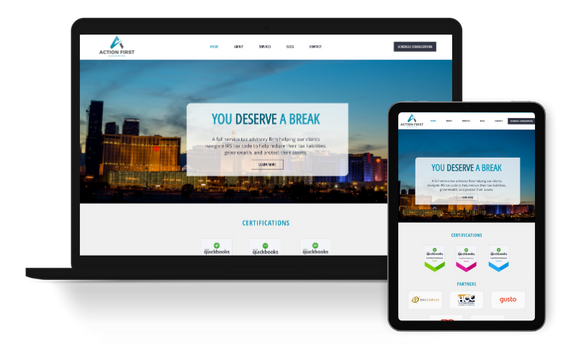 Action First Accounting website