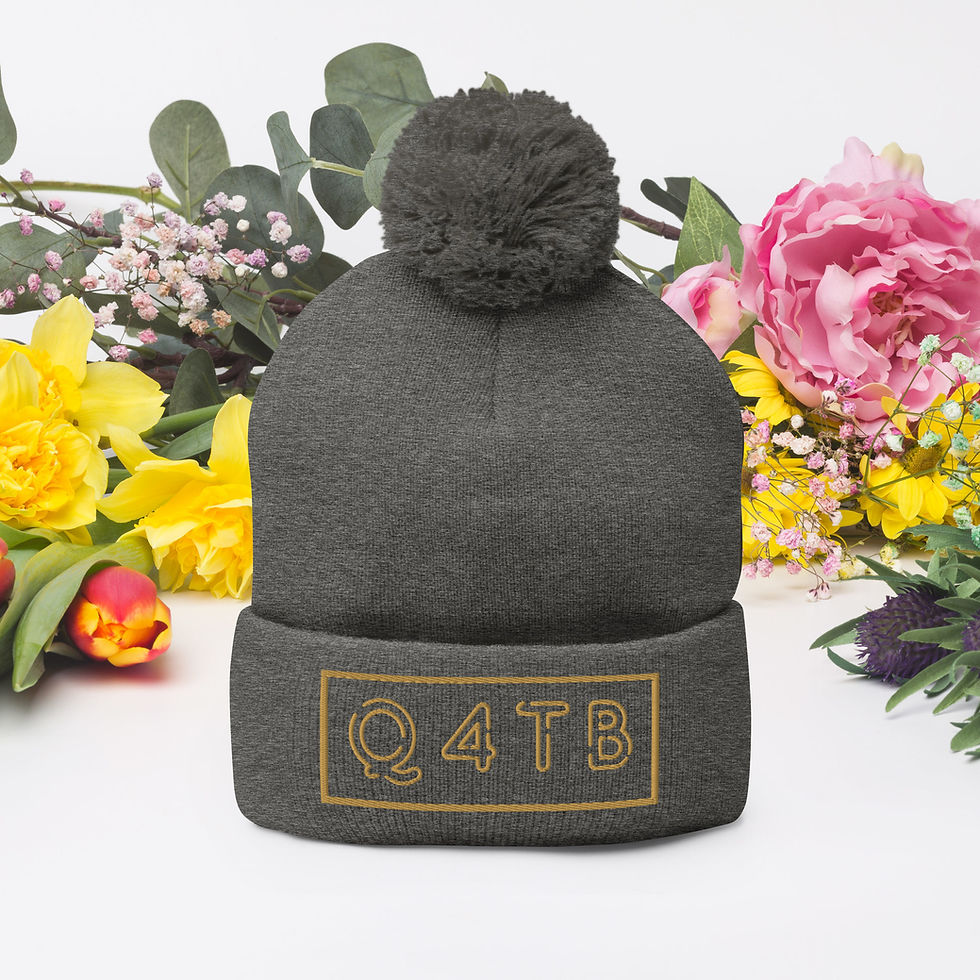 Thumbnail: Gold Stitch Pom-Pom Beanie