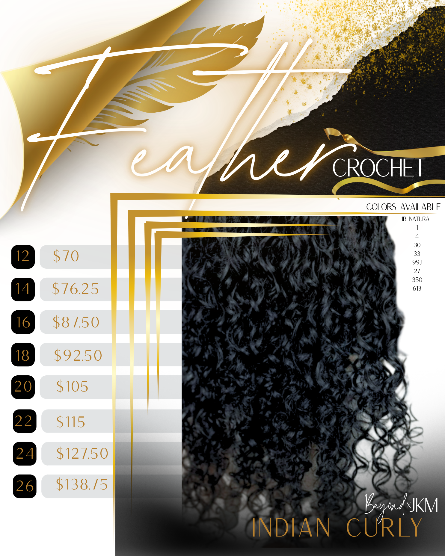 Feather Crochet -Indian Curly