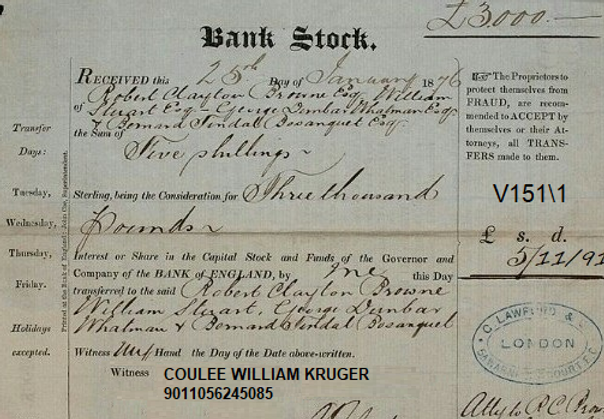 Bank of England, Bank Stock Certificate, V1511.png