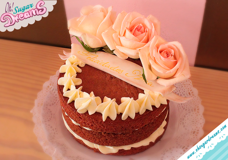 Tarta con flores día de la madre