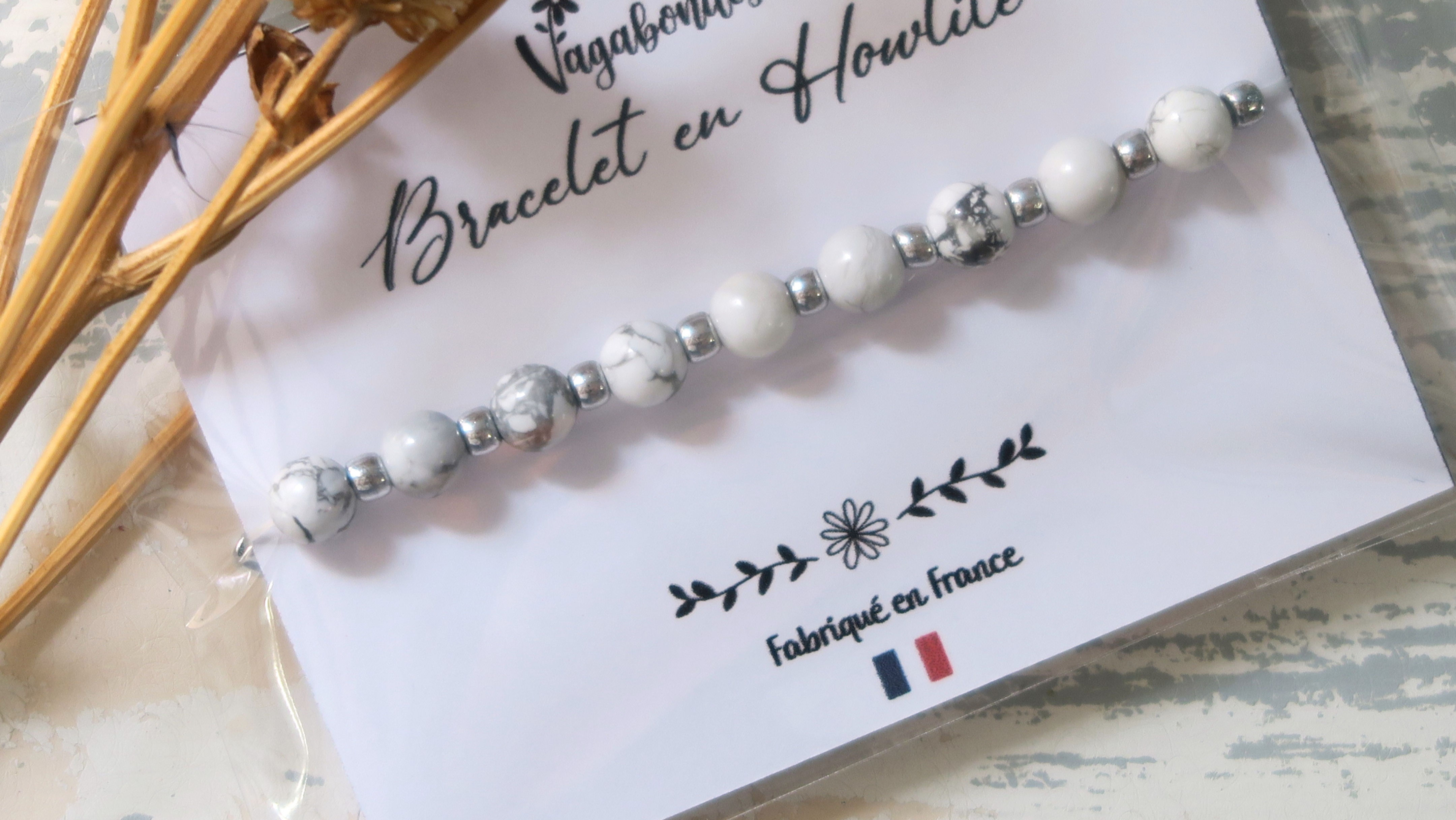 Bracelet en pierres fines - Howlite