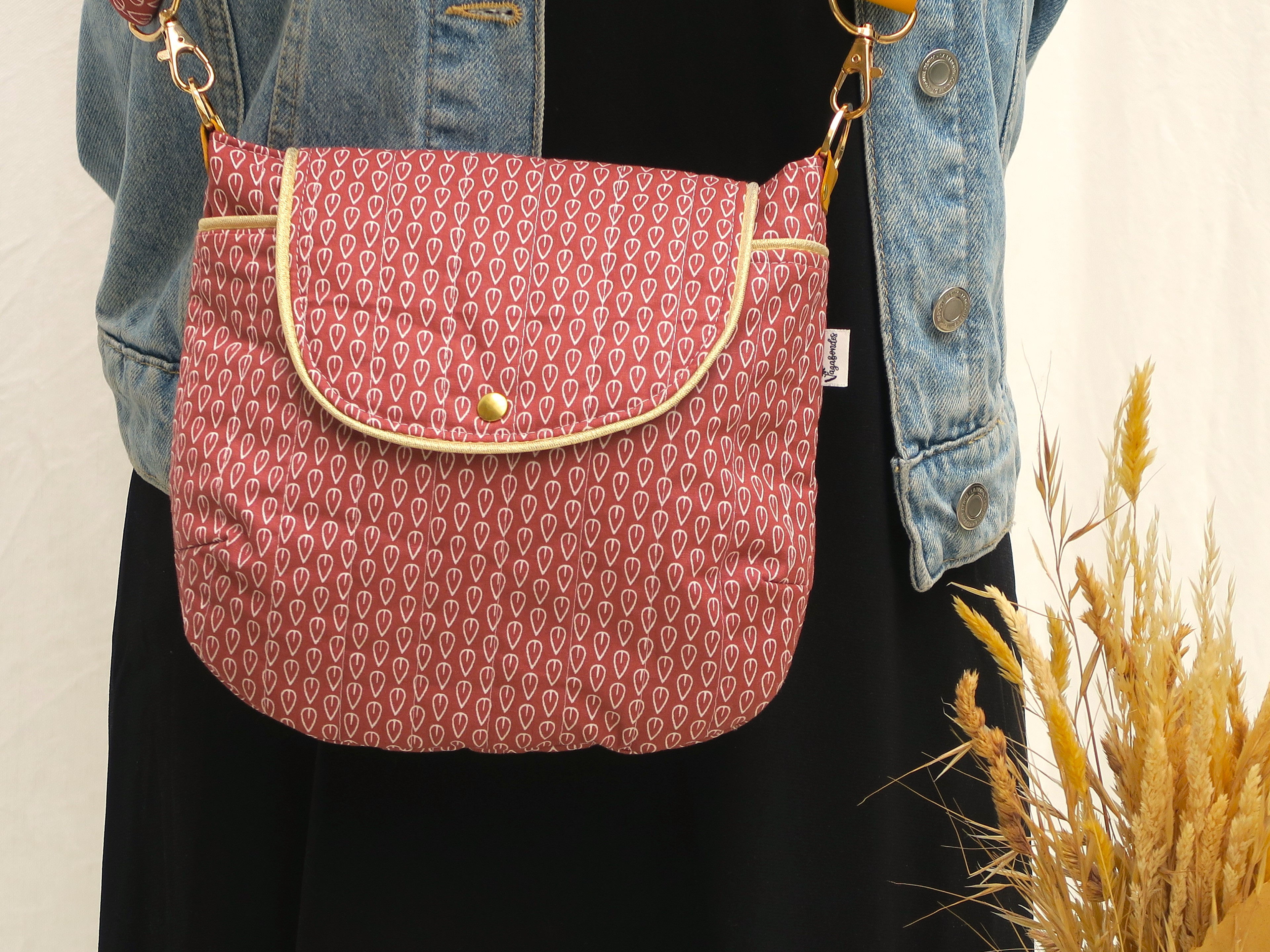 Sac à main Panjim – Fait main en France | Tissu et cuir recyclé