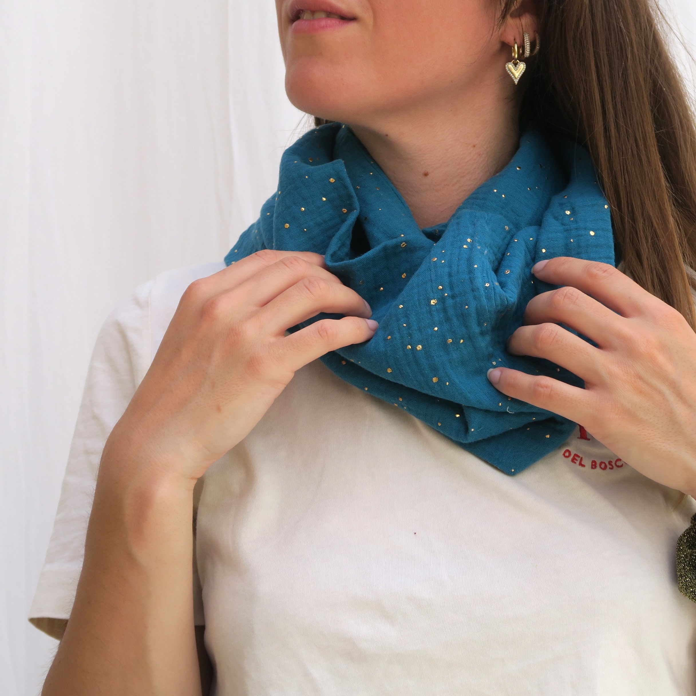 Foulard en double gaze de coton