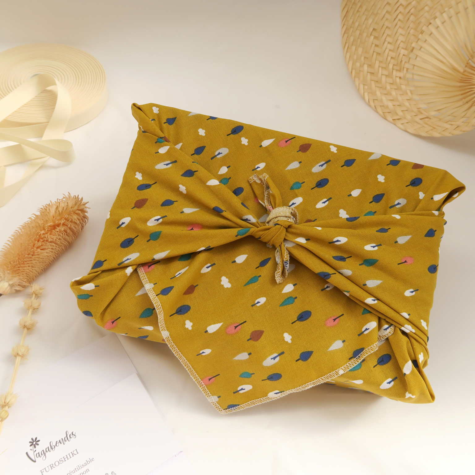 Furoshiki - emballage cadeau réutilisable - 49x49/70x70 cm