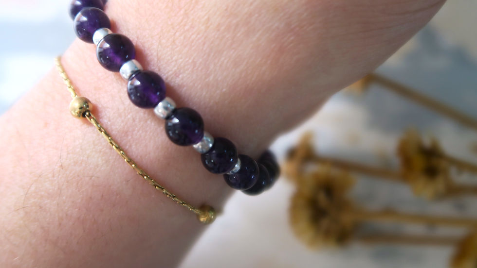 Miniature : Bracelet en pierres fines - Améthyste