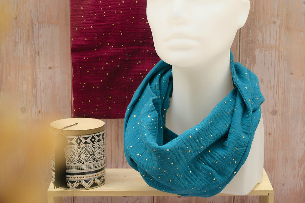 Miniature : Foulard en double gaze de coton