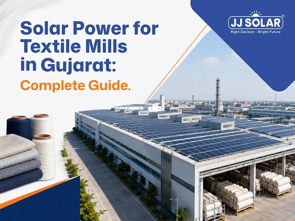 Solar Power for Textile Mills in Gujarat: Complete Guide