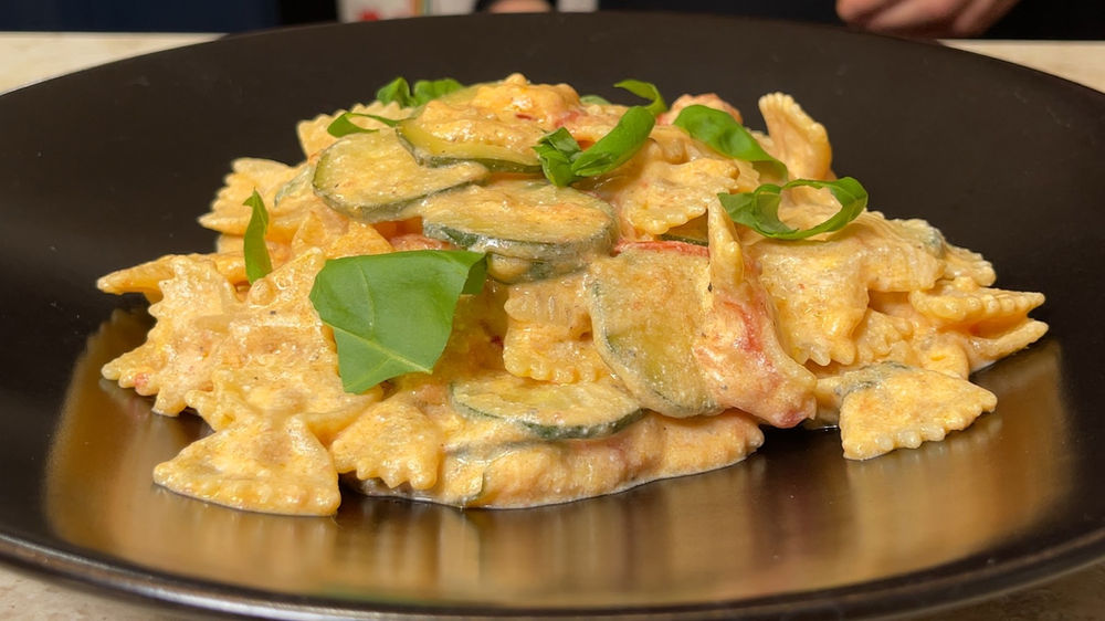 Farfalle with Zucchini, Tomato & Ricotta Simple & Delicious Pasta Recipe