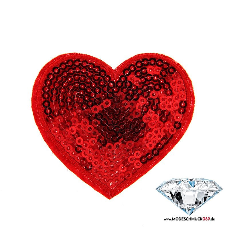 Brosche HERZ rot