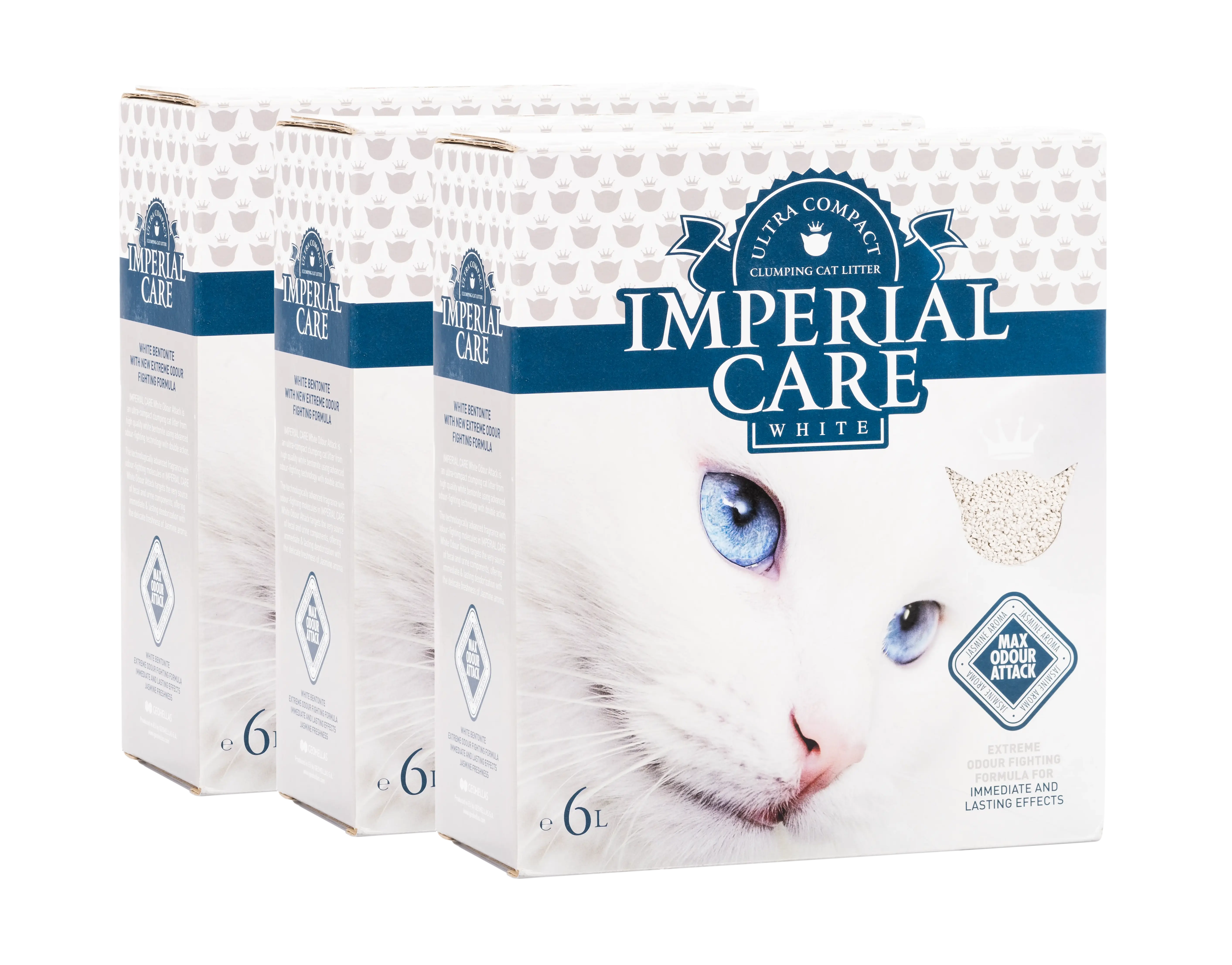 Nisip pisici Imperial Care White - Pachet 3x6L