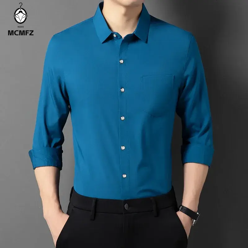 Camisa Masculina Social Smart Casual Manga Longa