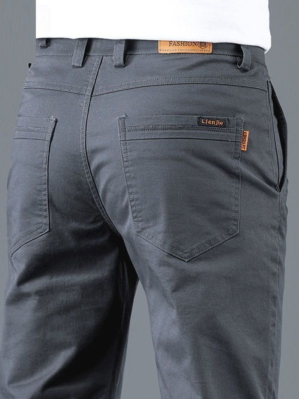 Calça Masculina Casual Reta Plus Size – Modelagem Solta e Resistente