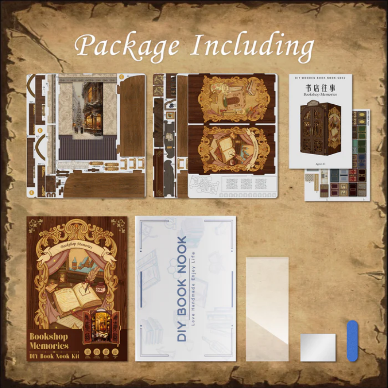 Miniatura: Cutebee diy livro nook kit casa de bonecas de madeira em miniatura com luzes est
