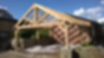 Green oak framed garage