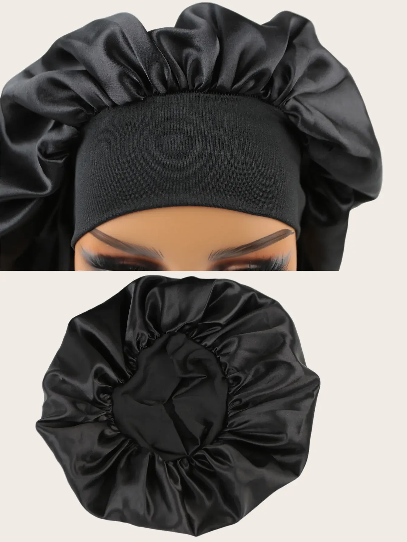Unisex Head Wrap Elastic Band Silky Bonnet Sleep With Premium Elastic Band