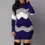 Thumbnail: Women Autumn  Rib Knit Sweater Dress Casual Turtleneck Pullover Mini Dresses