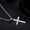 Thumbnail: Huitan 60Cm Luxury Cubic Zirconia Cross Pendant Necklace Gift Love Accessories