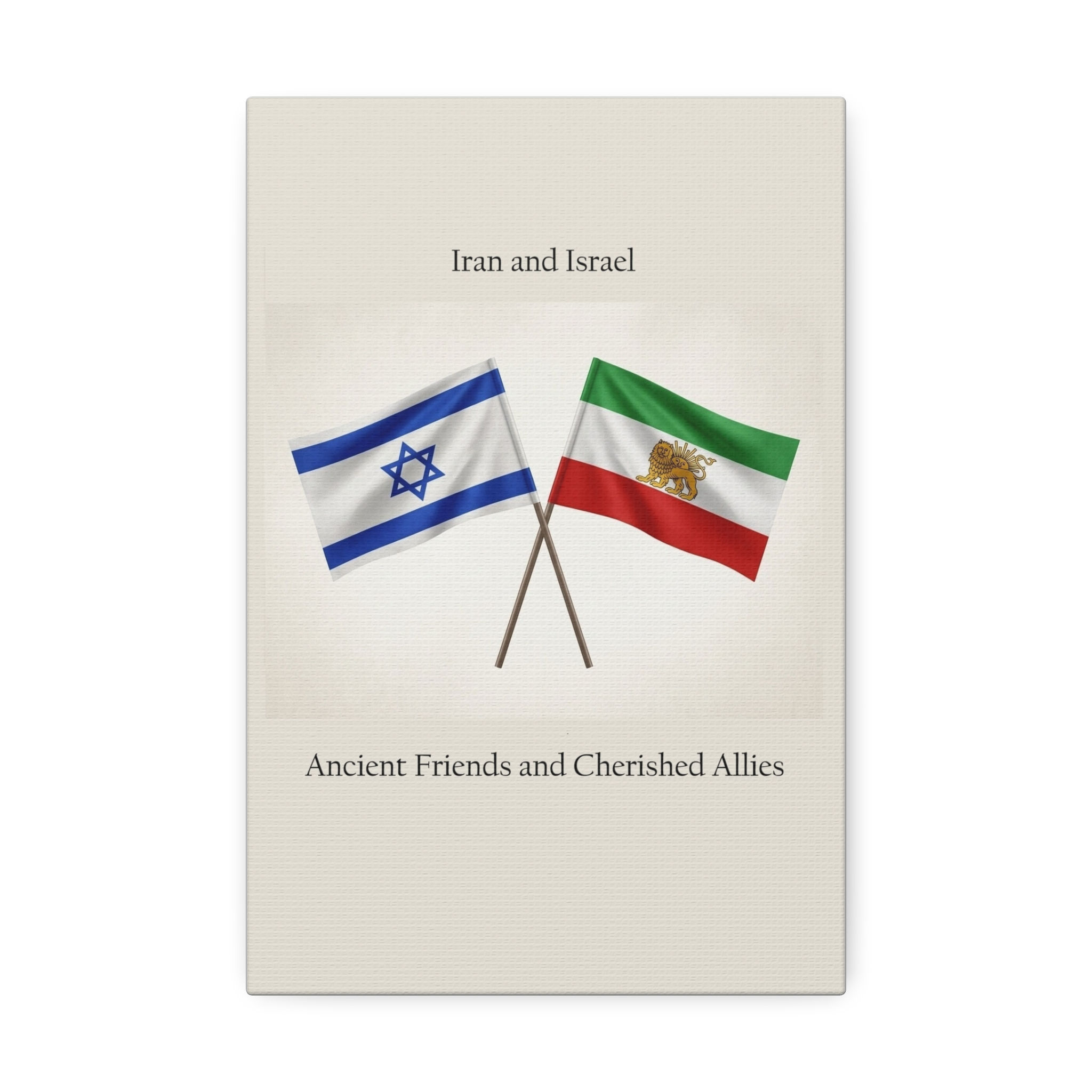 Israel and Iran crossed flags Canvas